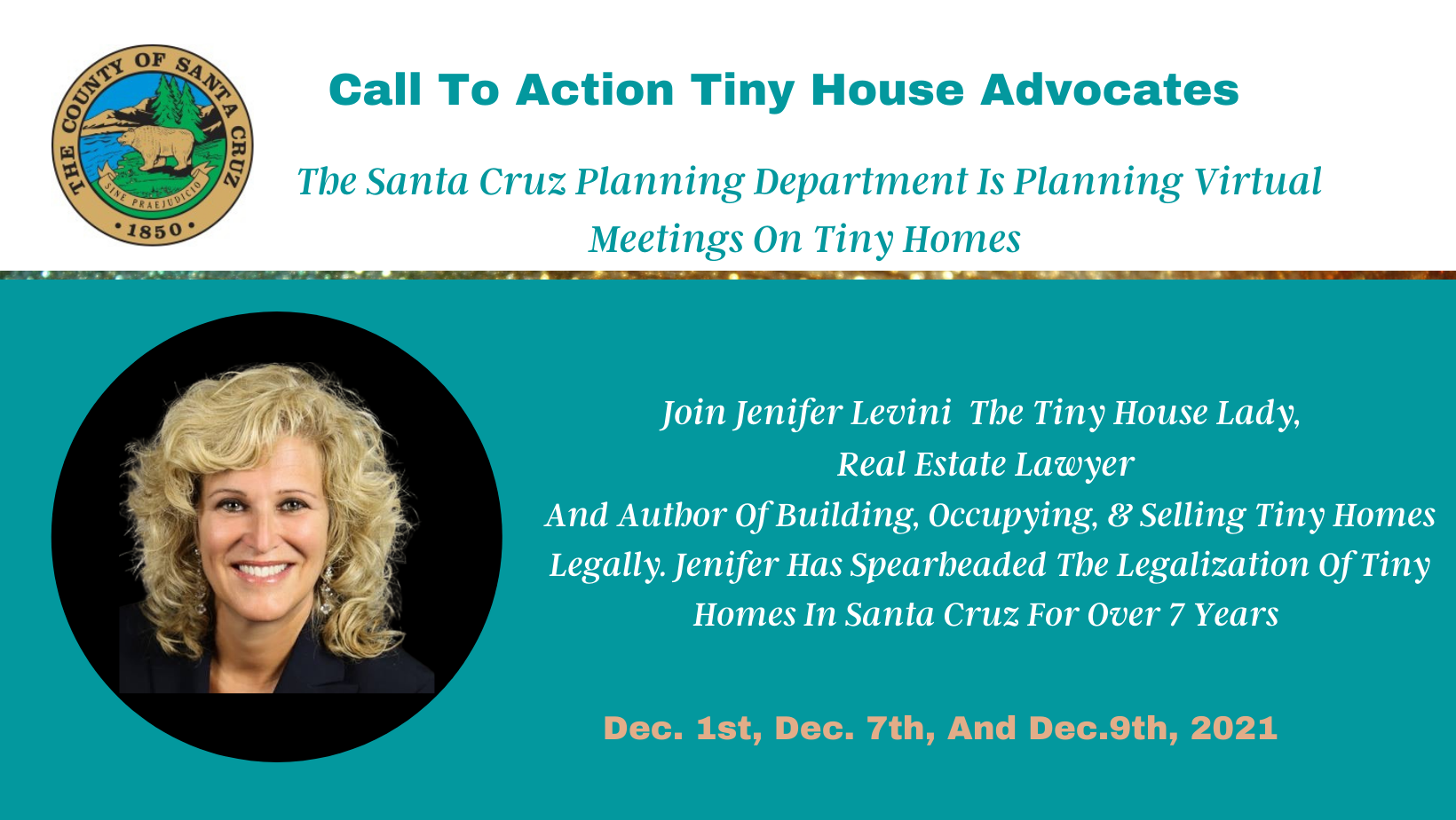 Santa Cruz Virtual Meetings On Tiny Homes Tiny House Alliance USA