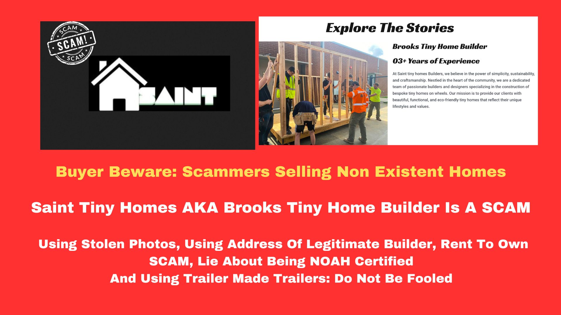 Saint Tiny Homes Is A Scam